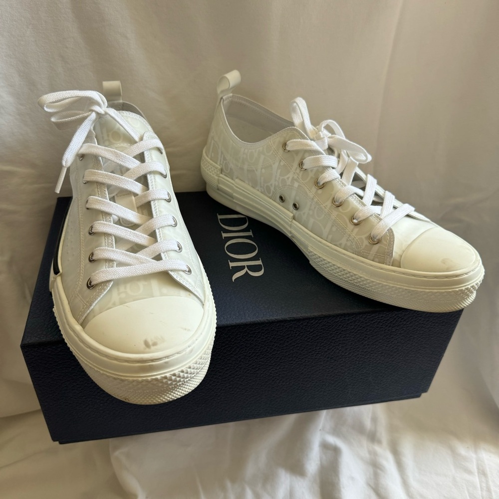 Dior B23 Low Top Sneaker Men White Size 44 / US 11 - Picture 9 of 9